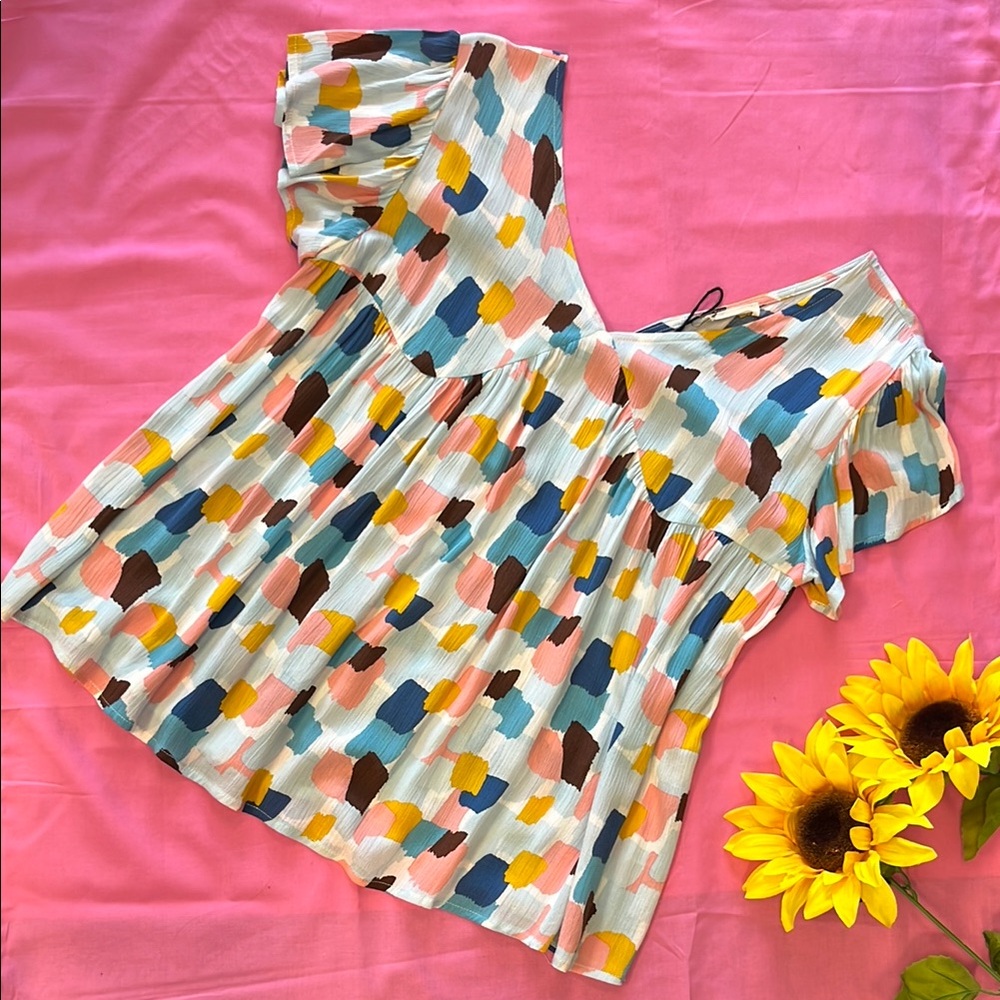 Colorful Abstract Women's Top